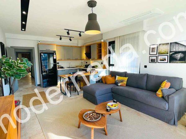 Moderner Villa -Fernseher Es gibt Gayrimenkul